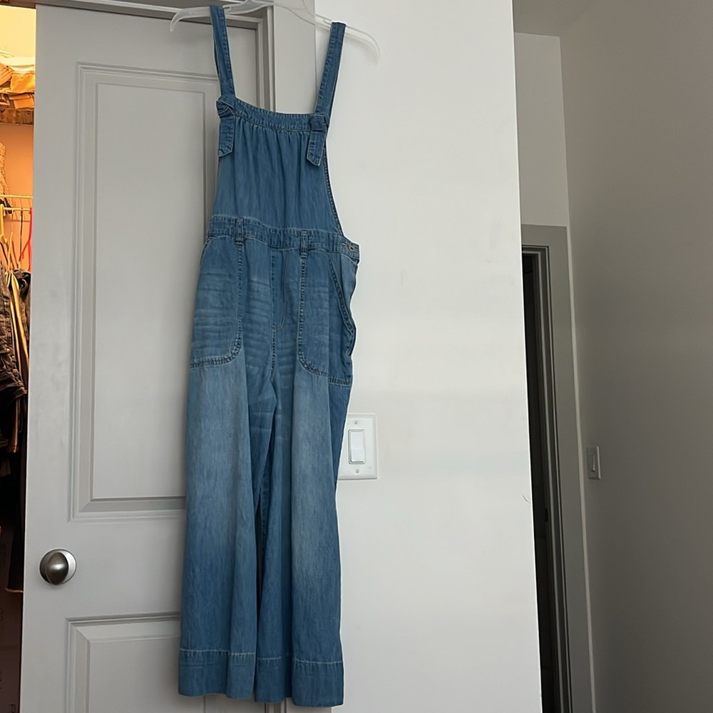 Pilcro Denim Blue Wide Leg Jumpsuit - Picture 2 of 4